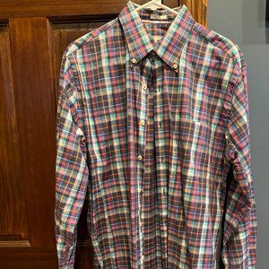 Peter Millar Cotton-Stretch Sport Shirt - Size Medium